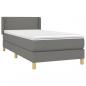 Preview: Boxspringbett mit Matratze Dunkelgrau 80x200 cm Stoff