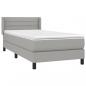 Preview: Boxspringbett mit Matratze Hellgrau 90x200 cm Stoff