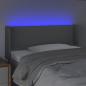 Preview: LED Kopfteil Hellgrau 83x16x78/88 cm Stoff