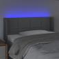 Preview: LED Kopfteil Hellgrau 103x16x78/88 cm Stoff