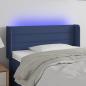 Preview: ARDEBO.de - LED Kopfteil Blau 83x16x78/88 cm Stoff