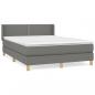 Preview: Boxspringbett mit Matratze Dunkelgrau 140x200 cm Stoff