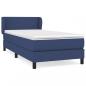 Preview: Boxspringbett mit Matratze Blau 90x190 cm Stoff