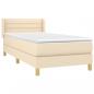 Preview: Boxspringbett mit Matratze Creme 100x200 cm Stoff