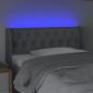 Preview: LED Kopfteil Hellgrau 103x16x78/88 cm Stoff