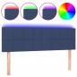 Preview: LED Kopfteil Blau 144x5x78/88 cm Stoff