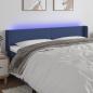 Preview: ARDEBO.de - LED Kopfteil Blau 163x16x78/88 cm Stoff