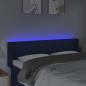 Preview: LED Kopfteil Blau 147x16x78/88 cm Stoff