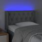 Preview: LED Kopfteil Hellgrau 83x16x78/88 cm Stoff