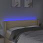 Preview: LED Kopfteil Creme 147x16x78/88 cm Stoff