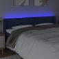 Preview: LED Kopfteil Blau 183x16x78/88 cm Stoff