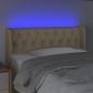 Preview: LED Kopfteil Creme 103x16x78/88 cm Stoff