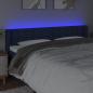 Preview: LED Kopfteil Blau 163x16x78/88 cm Stoff