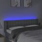 Preview: LED Kopfteil Hellgrau 147x16x78/88 cm Stoff