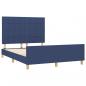 Preview: Bettgestell ohne Matratze Blau 140x190 cm Stoff