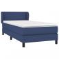 Preview: Boxspringbett mit Matratze Blau 100x200 cm Stoff