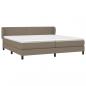 Preview: Boxspringbett mit Matratze Taupe 200x200 cm Stoff