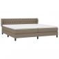 Preview: Boxspringbett mit Matratze Taupe 200x200 cm Stoff