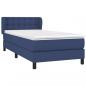 Preview: Boxspringbett mit Matratze Blau 90x200 cm Stoff