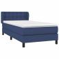 Preview: Boxspringbett mit Matratze Blau 100x200 cm Stoff