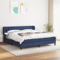 Preview: ARDEBO.de - Boxspringbett mit Matratze Blau 160x200 cm Stoff