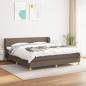 Preview: ARDEBO.de - Boxspringbett mit Matratze Taupe 160x200 cm Stoff