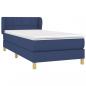 Preview: Boxspringbett mit Matratze Blau 90x190 cm Stoff