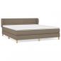 Preview: Boxspringbett mit Matratze Taupe 180x200 cm Stoff