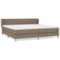 Preview: Boxspringbett mit Matratze Taupe 200x200 cm Stoff