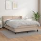 Preview: ARDEBO.de - Boxspringbett Matratze Cappuccino-Braun 140x200cm Kunstleder