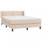 Preview: Boxspringbett Matratze Cappuccino-Braun 140x200cm Kunstleder