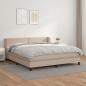 Preview: ARDEBO.de - Boxspringbett Matratze Cappuccino-Braun 160x200 cm Kunstleder