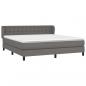 Preview: Boxspringbett mit Matratze Grau 160x200 cm Kunstleder