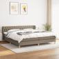 Preview: ARDEBO.de - Boxspringbett mit Matratze Taupe 200x200 cm Stoff