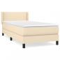 Preview: Boxspringbett mit Matratze Creme 80x200 cm Stoff