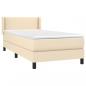 Preview: Boxspringbett mit Matratze Creme 80x200 cm Stoff