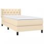 Preview: Boxspringbett mit Matratze Creme 80x200 cm Stoff