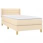 Preview: Boxspringbett mit Matratze Creme 80x200 cm Stoff