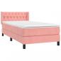 Preview: Boxspringbett mit Matratze Rosa 90x200 cm Samt