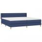 Preview: Boxspringbett mit Matratze Blau 180x200 cm Stoff