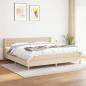 Preview: ARDEBO.de - Boxspringbett mit Matratze Creme 200x200 cm Stoff