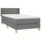 Preview: Boxspringbett mit Matratze Dunkelgrau 90x200 cm Stoff