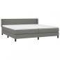 Preview: Boxspringbett mit Matratze Dunkelgrau 200x200 cm Stoff