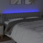 Preview: LED Kopfteil Hellgrau 183x16x78/88 cm Stoff