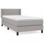 Preview: Boxspringbett mit Matratze Hellgrau 90x190 cm Stoff