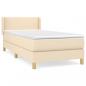 Preview: Boxspringbett mit Matratze Creme 100x200 cm Stoff