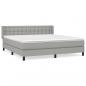 Preview: Boxspringbett mit Matratze Hellgrau 180x200 cm Stoff