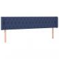 Preview: LED Kopfteil Blau 203x16x78/88 cm Stoff