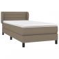 Preview: Boxspringbett mit Matratze Taupe 90x200 cm Stoff