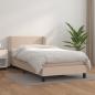 Preview: ARDEBO.de - Boxspringbett mit Matratze Cappuccino-Braun 90x200cm Kunstleder